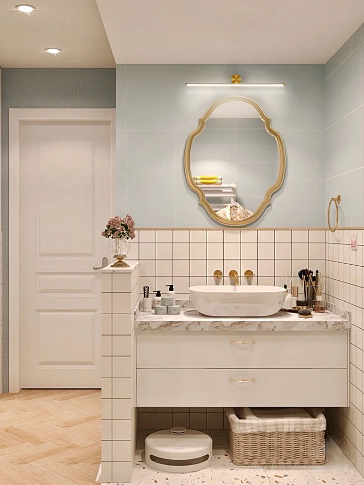 Aluminium lineare LED -Wandlampe in moderner Einfachheit Kupfer in der Innenwandlicht mit Silikonschatten