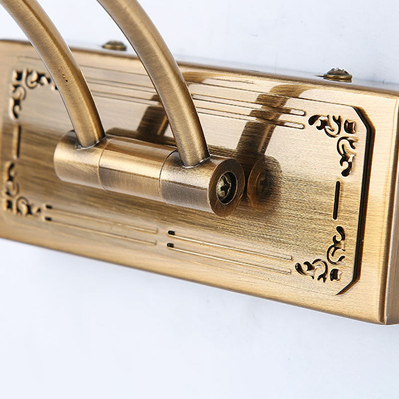 Brass LED Wall Lamp in Traditional Classic Style Electroplate Iron Wall Light with Acrylic Shade