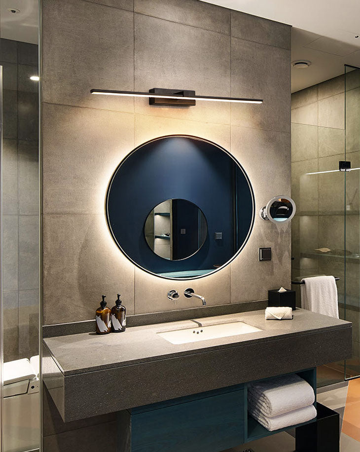 Moderne minimalistische lineare LED -Wandlampenmeldeslampe mit Acrylschatten