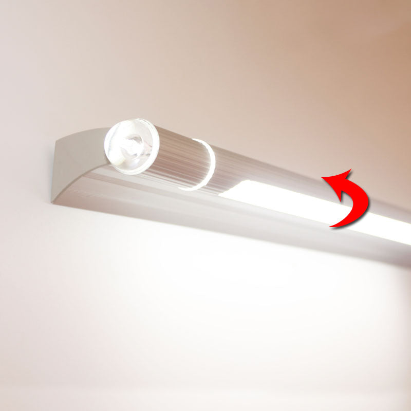 Lampe murale en aluminium argenté lampe à la vanité contemporaine des appliques lumineuses pour la salle de bain