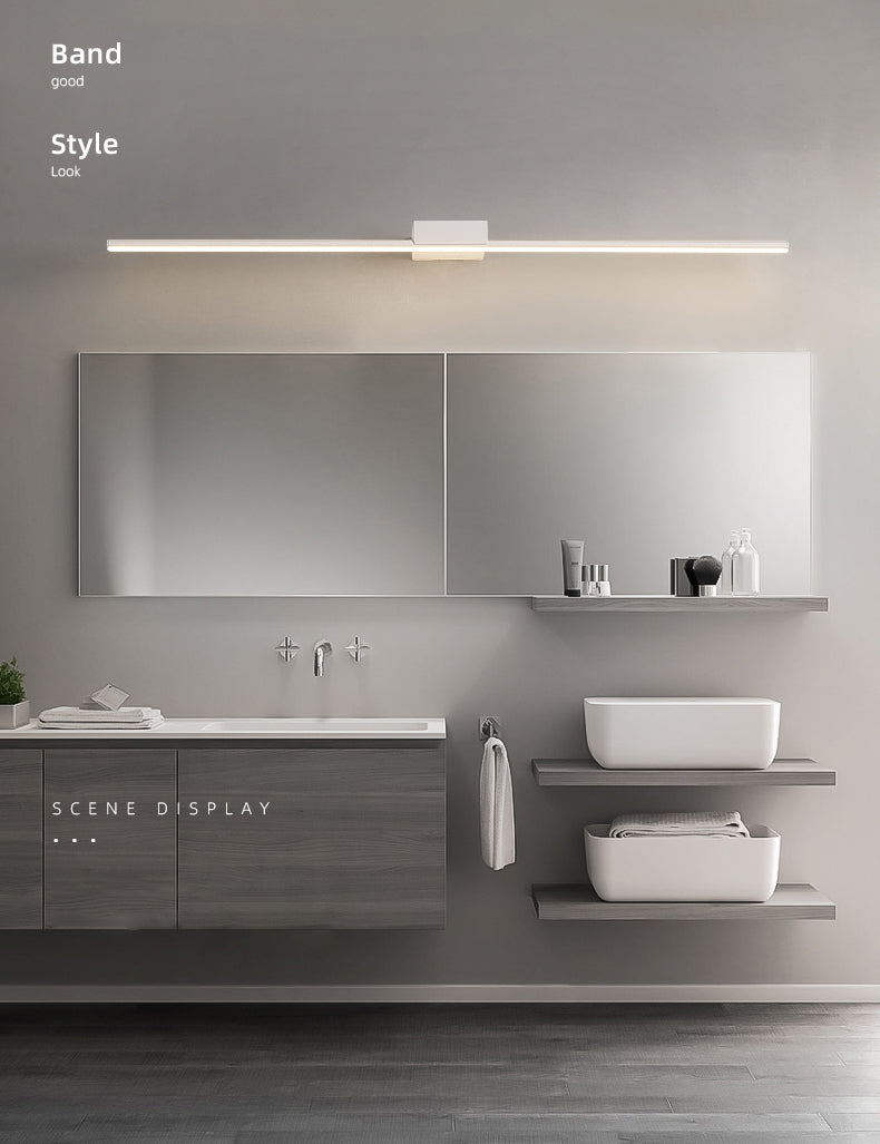 Lineares Metall Waschtisch Wandlicht Minimalismus 1-Licht Wandleuchte für Badezimmer