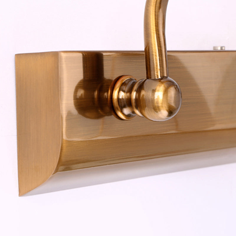 Traditional Bronze Wall Mounted Light White Glass Vanity Wall Lamps for Bathroom