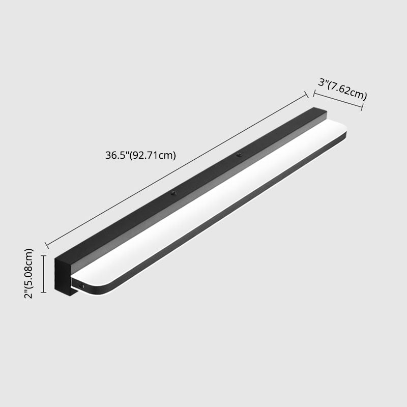 Contemporary Linear Wall Mounted Light Fixture 1-Light Sconce Light for Bathroom