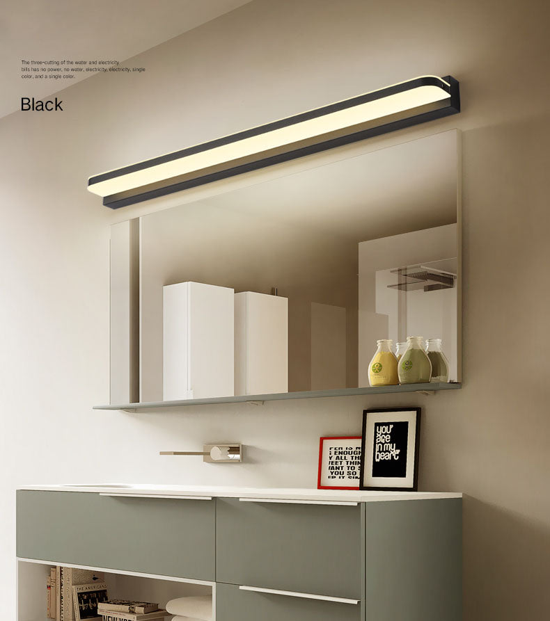 Contemporary Linear Wall Mounted Light Fixture 1-Light Sconce Light for Bathroom