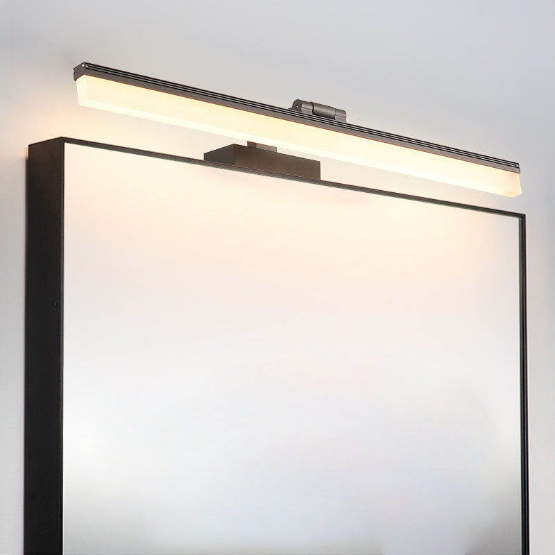 Linear Metal 1-Light Vanity Wall Sconce Contemporary Wall Mounted Lamp for Bathroom