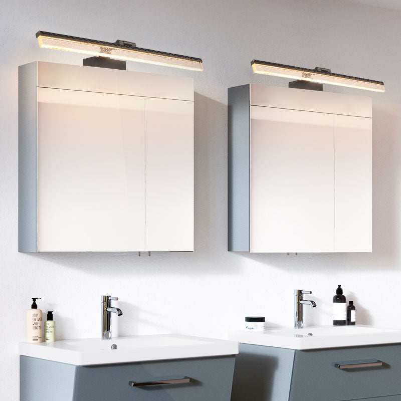 Linear Metal 1-Light Vanity Wall Sconce Contemporary Wall Mounted Lamp for Bathroom