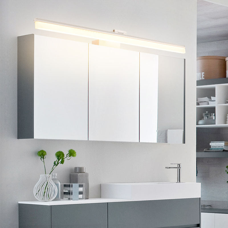 Linear Metal 1-Light Vanity Wall Sconce Contemporary Wall Mounted Lamp for Bathroom