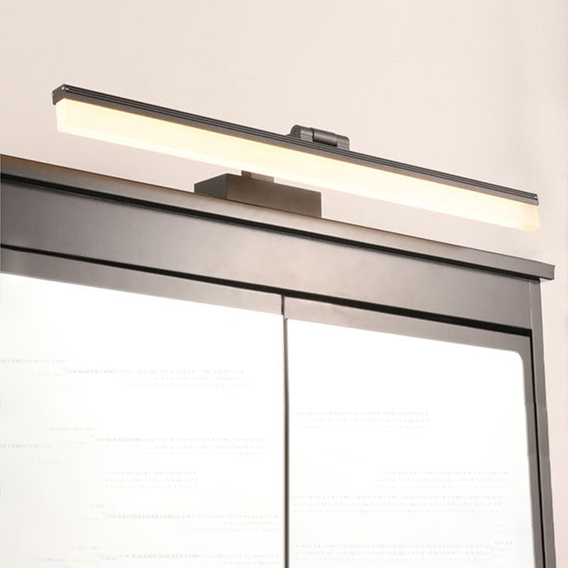 Linear Metal 1-Light Vanity Wall Sconce Contemporary Wall Mounted Lamp for Bathroom