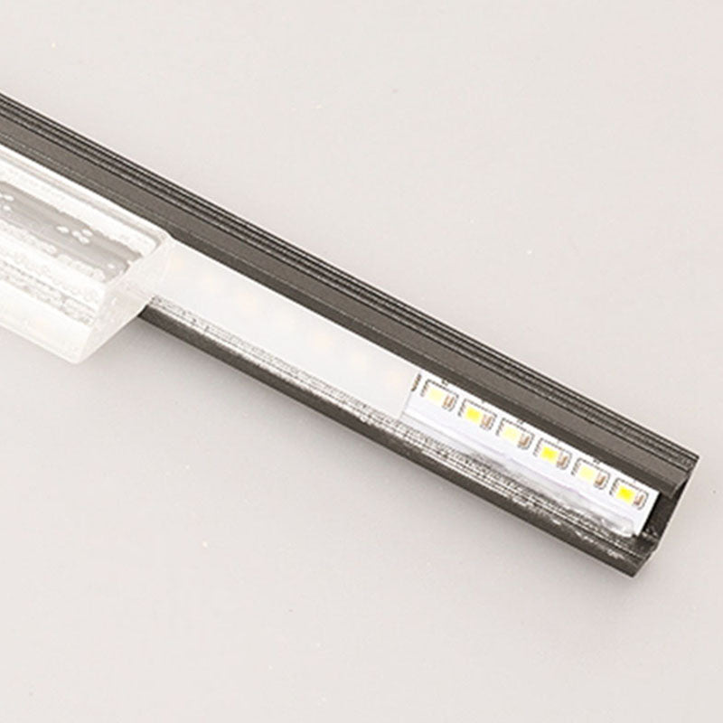 Linear Metal 1-Light Vanity Wall Sconce Contemporary Wall Mounted Lamp for Bathroom