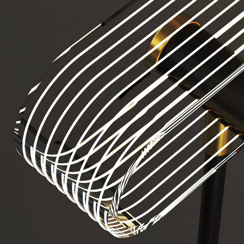 Black Metal Ceiling Hung Fixtures Minimalism LED Sputnik Pendant Lighting