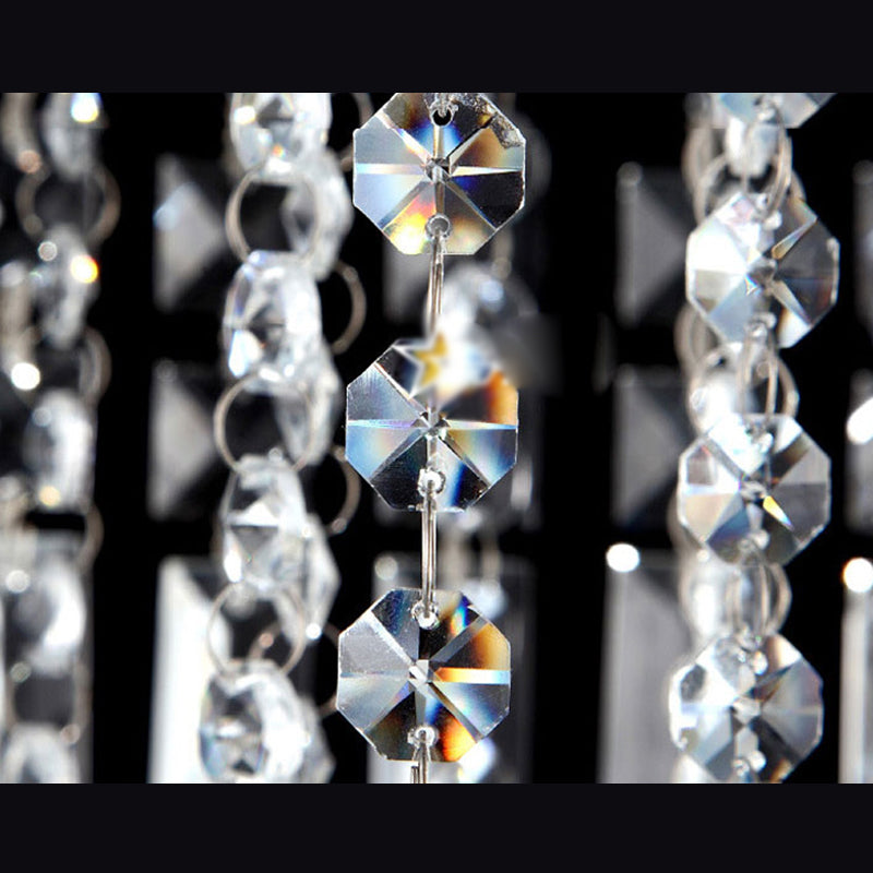 Raindrop Ceiling Mounted Fixture Modern Crystal Bedroom Ceiling Mounted Light in Chrome