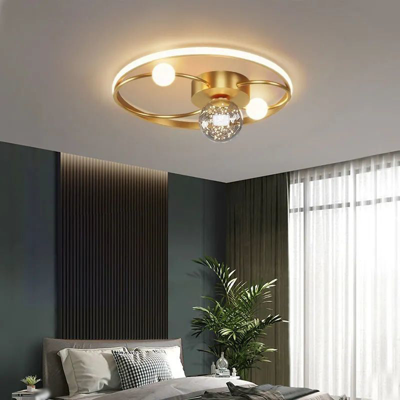Luminaires de plafond encastrés modernes en acrylique, cercle encastré pour chambre à coucher