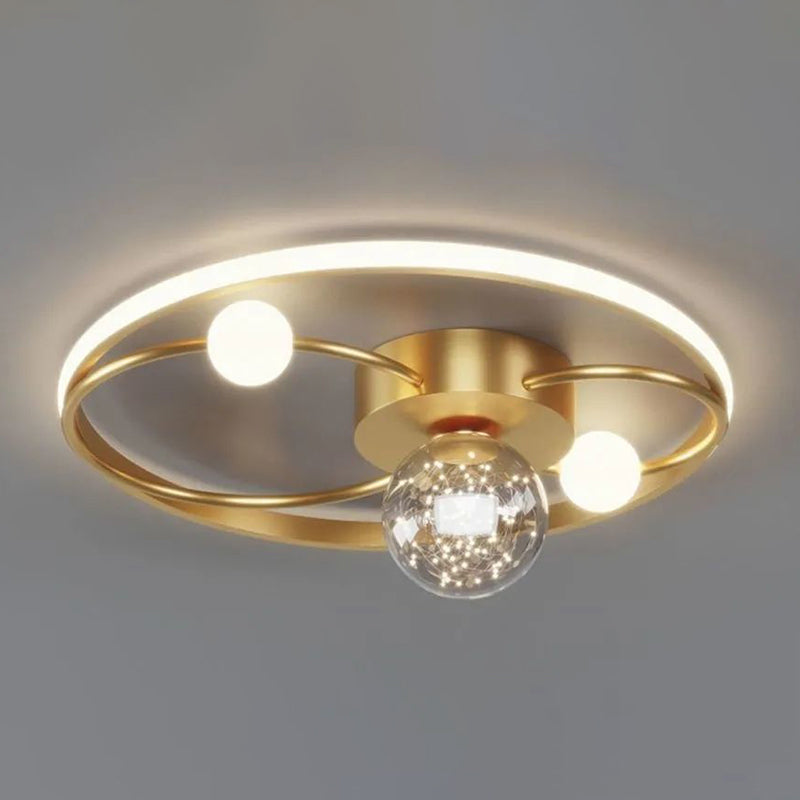 Luminaires de plafond encastrés modernes en acrylique, cercle encastré pour chambre à coucher