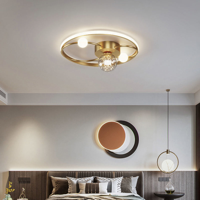 Luminaires de plafond encastrés modernes en acrylique, cercle encastré pour chambre à coucher