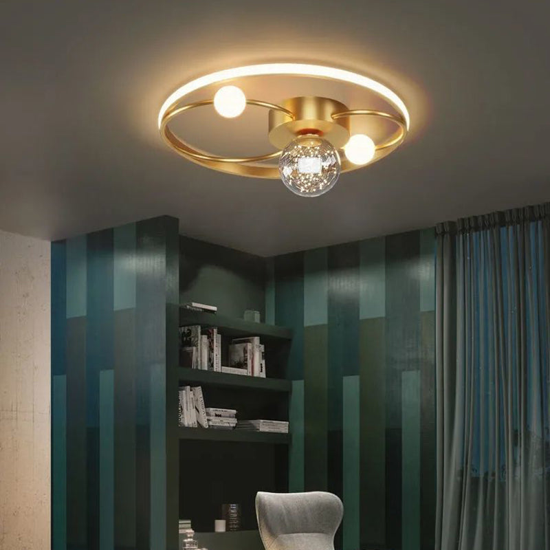Luminaires de plafond encastrés modernes en acrylique, cercle encastré pour chambre à coucher