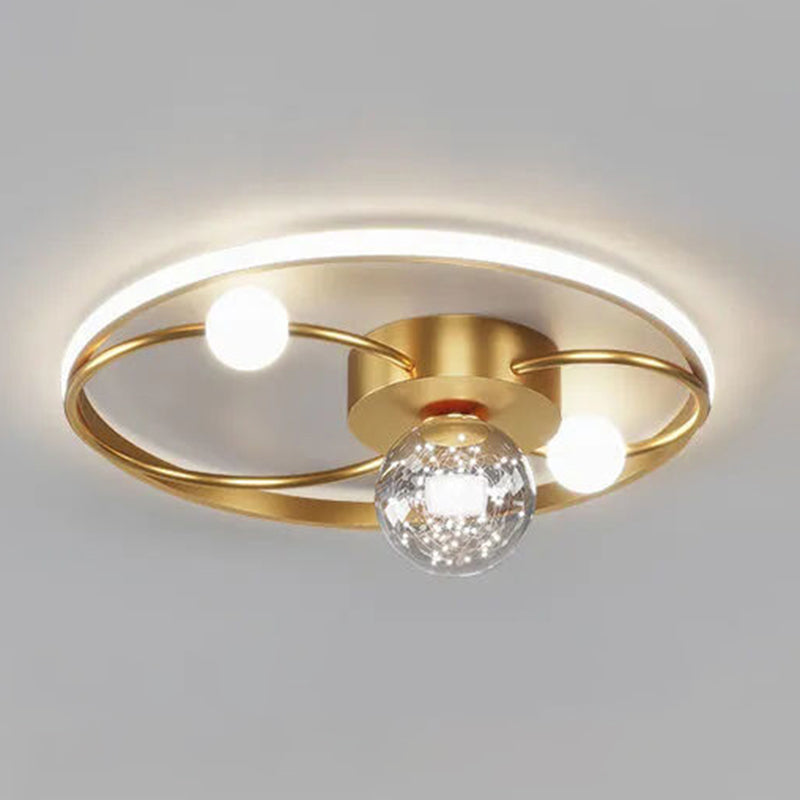 Luminaires de plafond encastrés modernes en acrylique, cercle encastré pour chambre à coucher