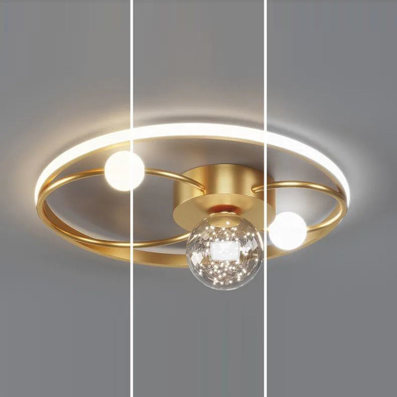 Luminaires de plafond encastrés modernes en acrylique, cercle encastré pour chambre à coucher