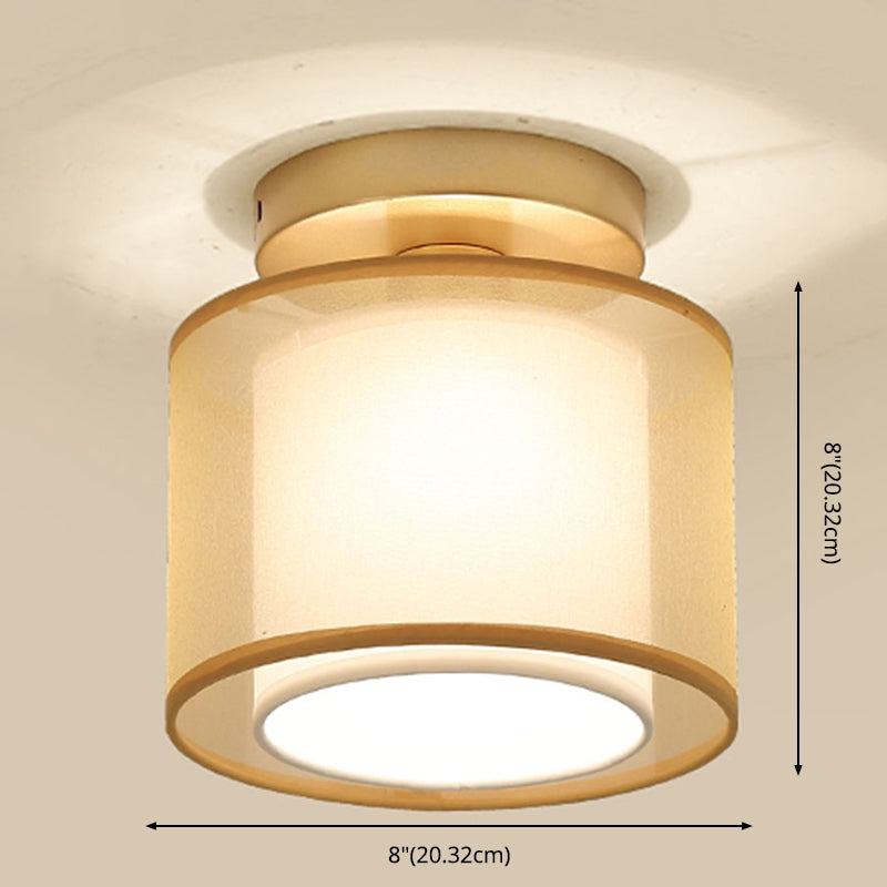 Lámparas de techo de estilo tradicional geometría de tejido blanco semiincrustado lámparas de techo de techo