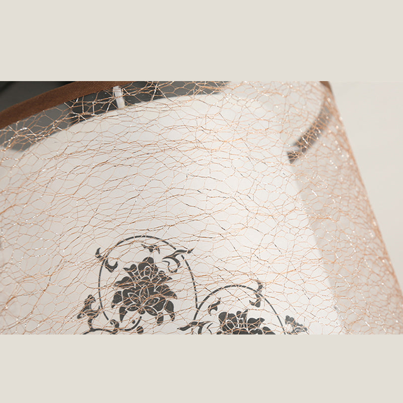 Lámparas de techo de estilo tradicional geometría de tejido blanco semiincrustado lámparas de techo de techo