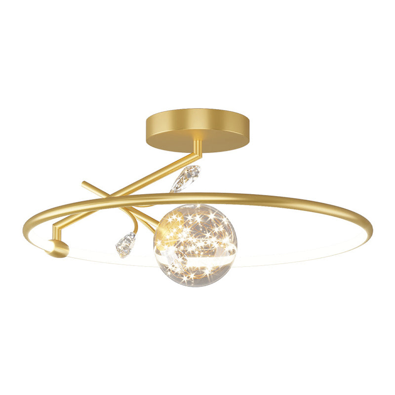 Luz de montaje de semi rush redondeo Luz de led de metal moderno LED SEMI FLUSH TECHILE LUZ