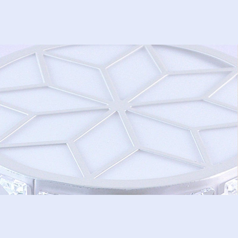 Circle Flush Mount Ceiling Lighting Fixture Modern LED Crystal Flush Mount Light