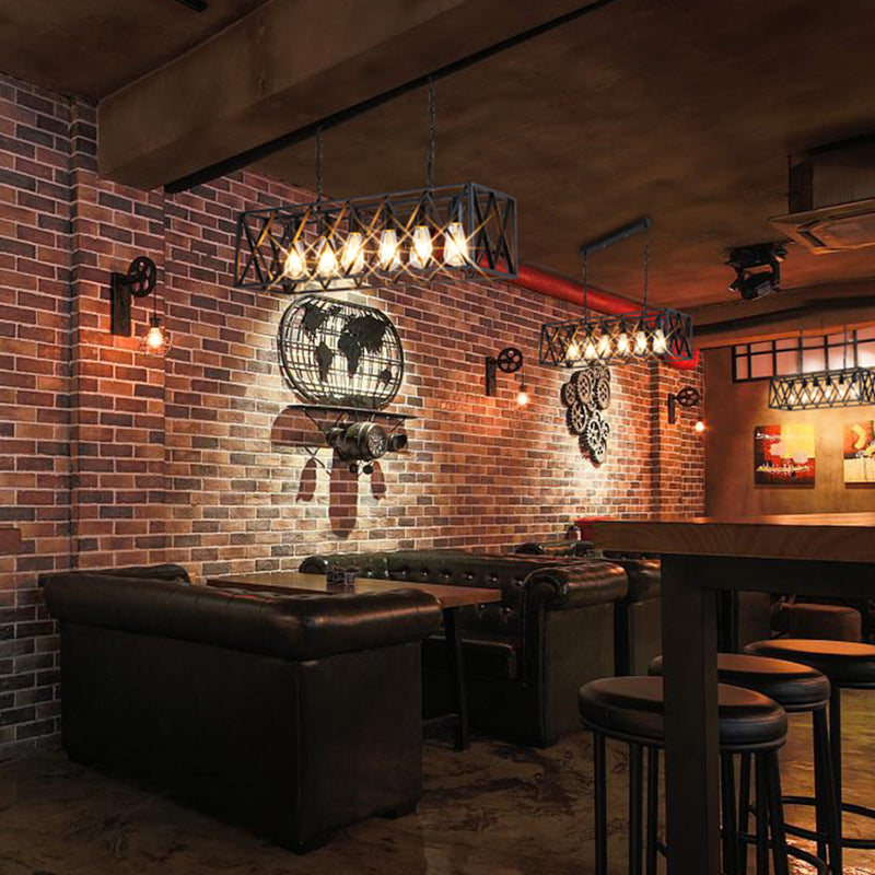 Affermati a sospensione regolabile Isola lampadario Afide di illuminazione in metallo industriale