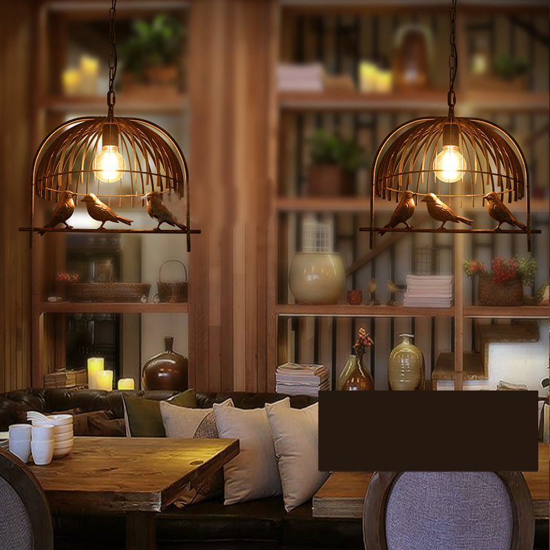 Luces de lámpara de araña de la isla de pájaros accesorios de iluminación de araña de metal industrial para mesa de comedor