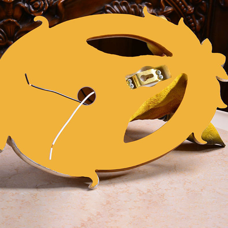 Resin Deer Wall Sconce Lamp Decorative 1-Light Crystal Wall Light for Living Room