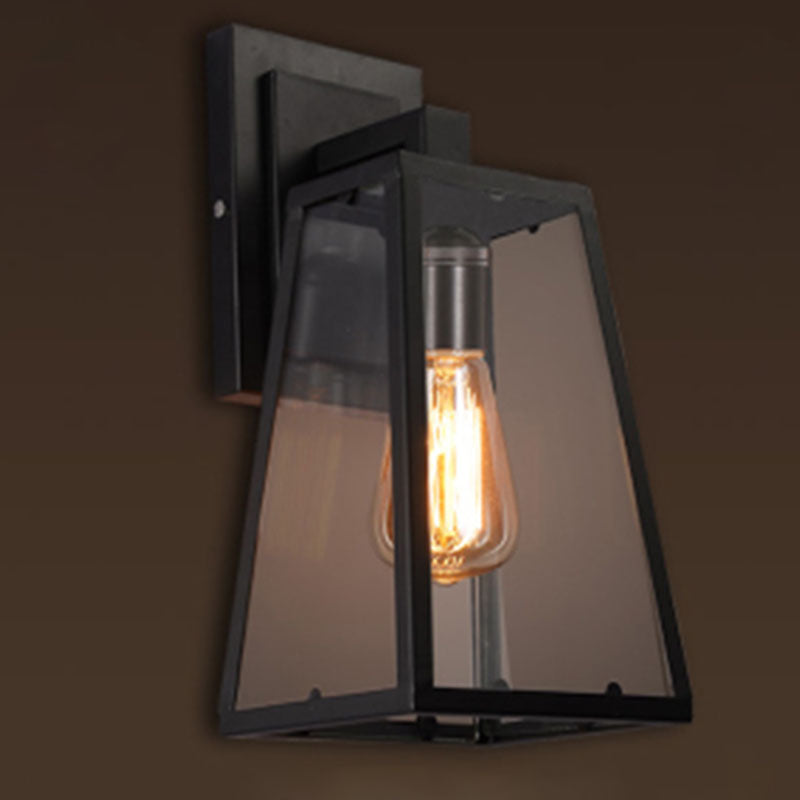 1 Light Wall Mounted Light Fixture Industrial Glass Wall Lights for Corridor