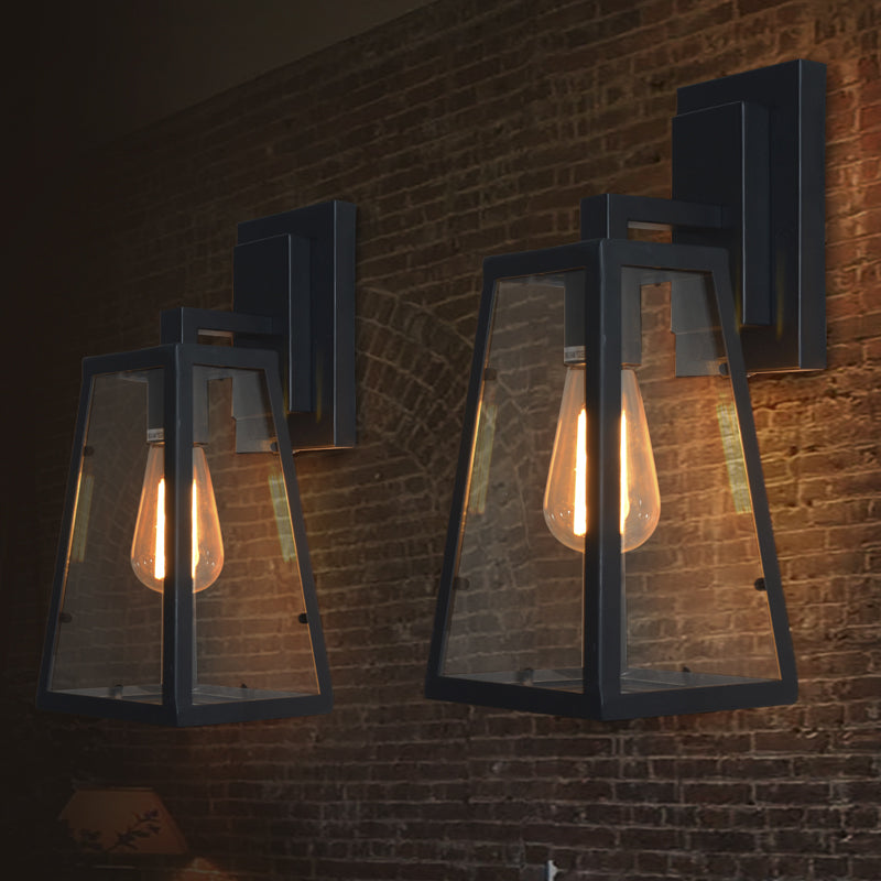 1 Light Wall Mounted Light Fixture Industrial Glass Wall Lights for Corridor