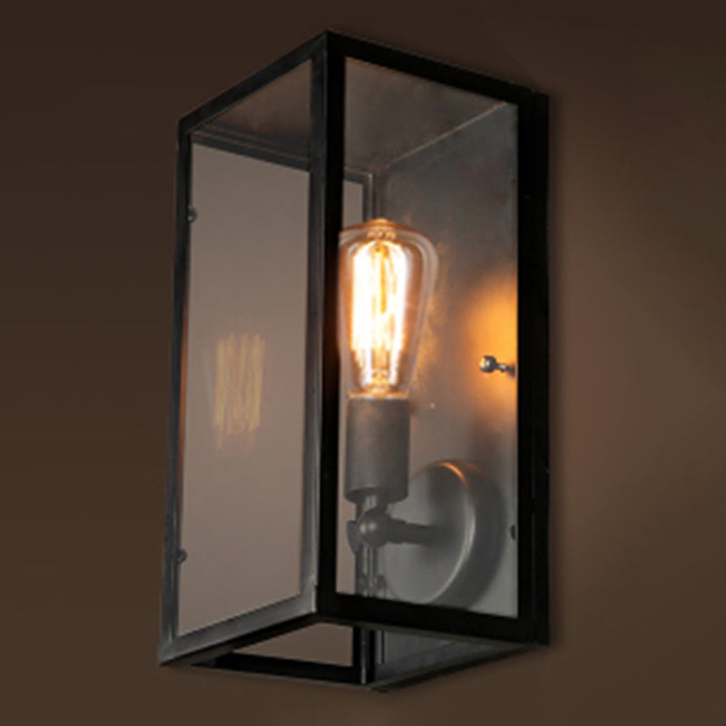 1 Light Wall Mounted Light Fixture Industrial Glass Wall Lights for Corridor