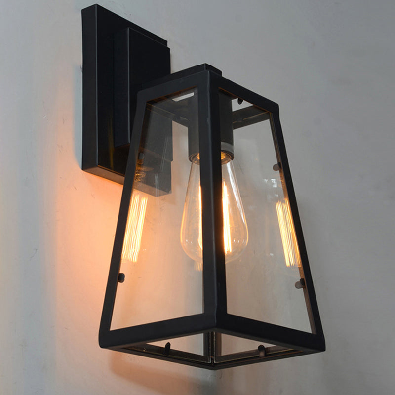 1 Light Wall Mounted Light Fixture Industrial Glass Wall Lights for Corridor