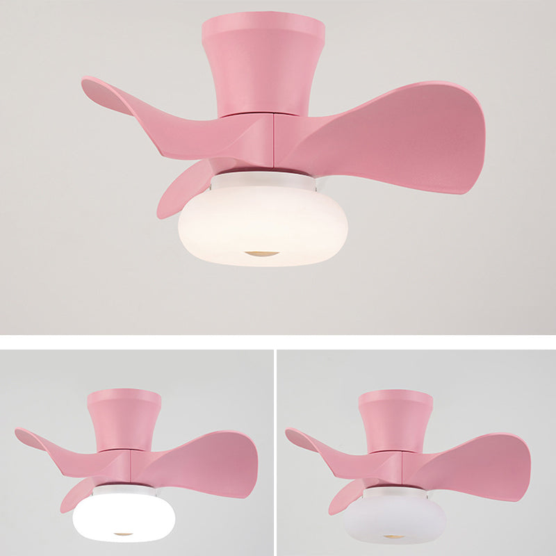 Macaron Round Hanging ventilador acrílico para niños acrílico dormitorio led semi rasgador de rubor