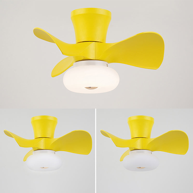 Macaron Round Hanging ventilador acrílico para niños acrílico dormitorio led semi rasgador de rubor
