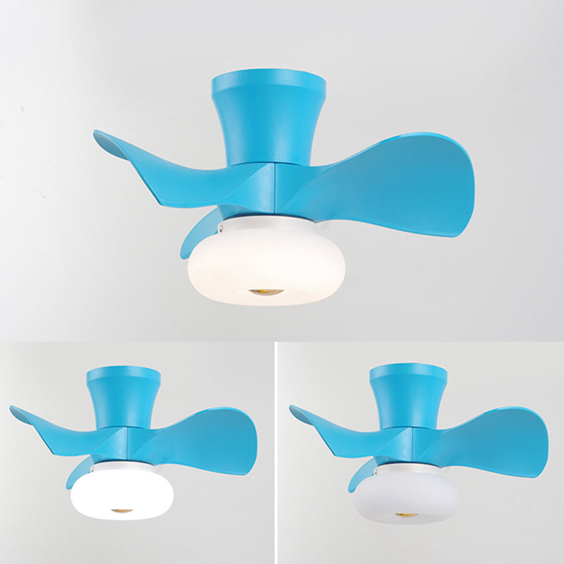 Macaron Round Hanging ventilador acrílico para niños acrílico dormitorio led semi rasgador de rubor