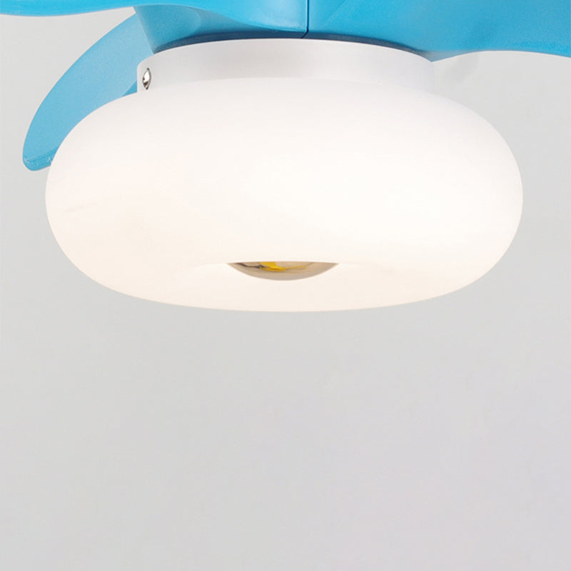Macaron Round Hanging ventilador acrílico para niños acrílico dormitorio led semi rasgador de rubor