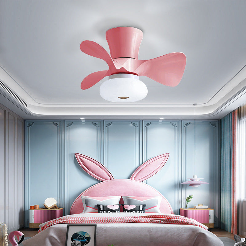 Macaron Round Hanging ventilador acrílico para niños acrílico dormitorio led semi rasgador de rubor