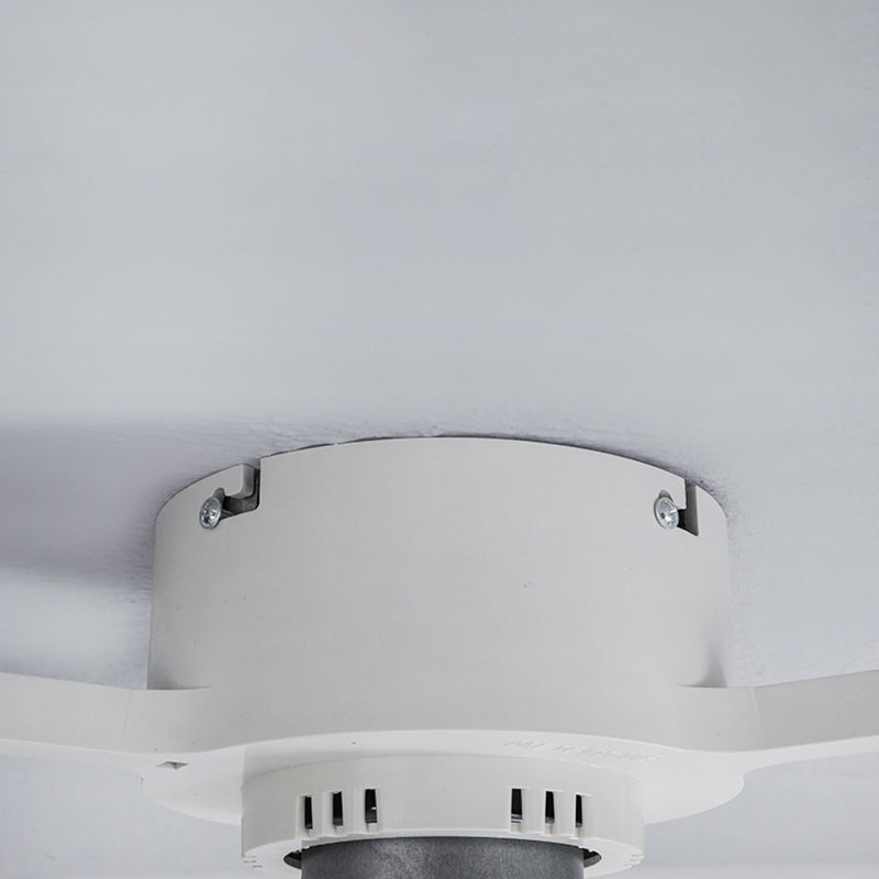 Minimalist Circular Ceiling Fan Lamp Acrylic Bedroom LED Semi Flush Light Fixture