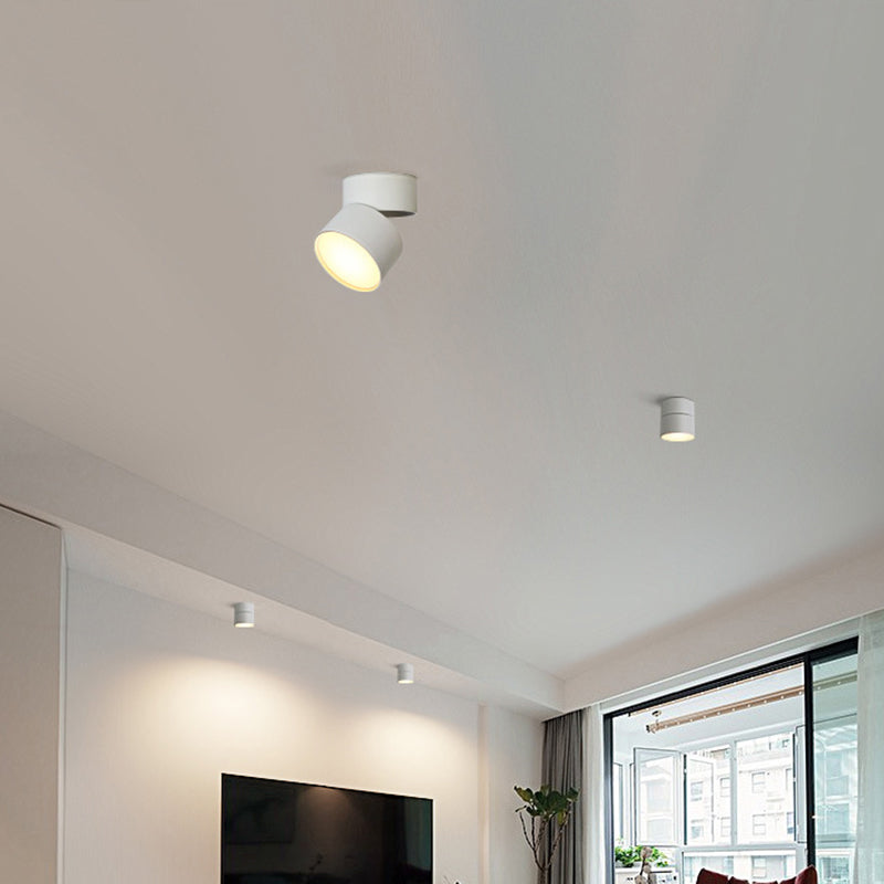 Cylinder Metal Ceiling Flush Mount Light Modern Style LED Ceiling Mounted Fixture