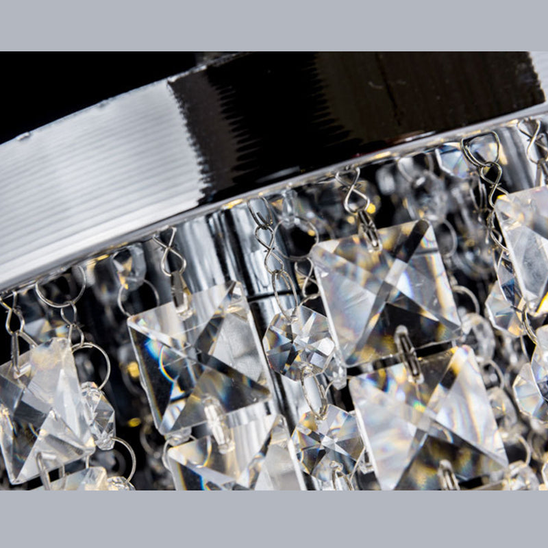 Teardrop Close to Ceiling Lighting Modern Style Crystal Chrome Ceiling Light Fixture