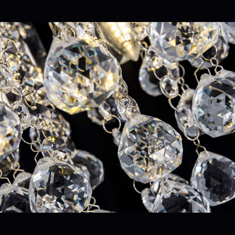 Teardrop Close to Ceiling Lighting Modern Style Crystal Chrome Ceiling Light Fixture