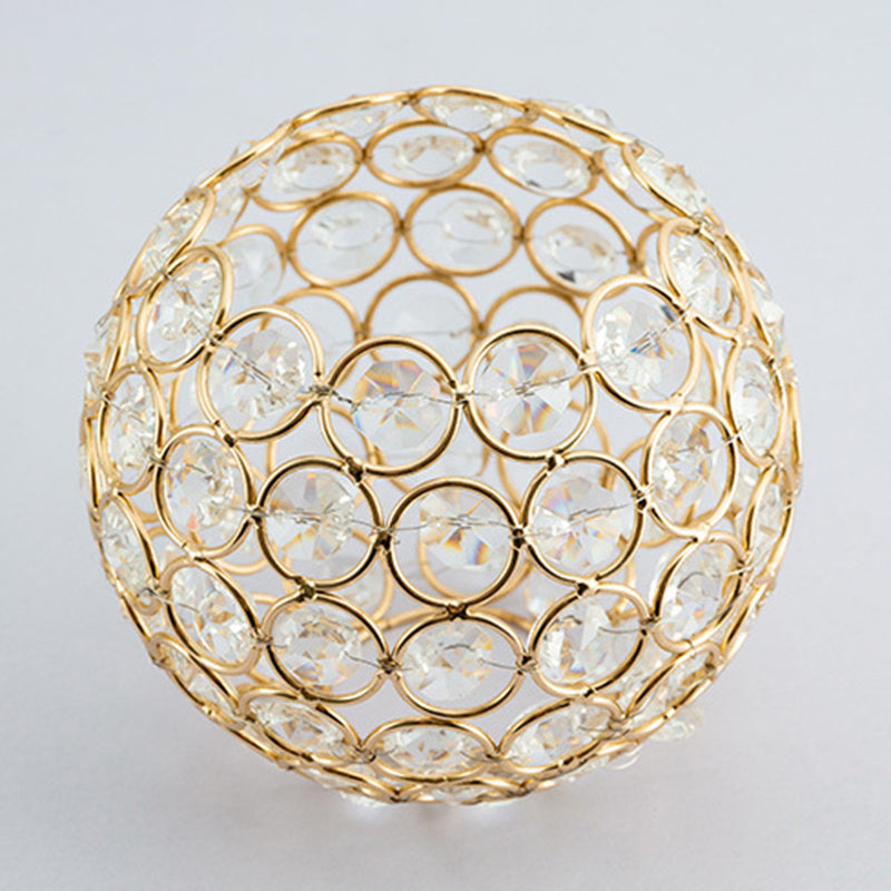 Ball Shade Crystal Wall Light Contemporary Wall Sconce Lighting for Living Room