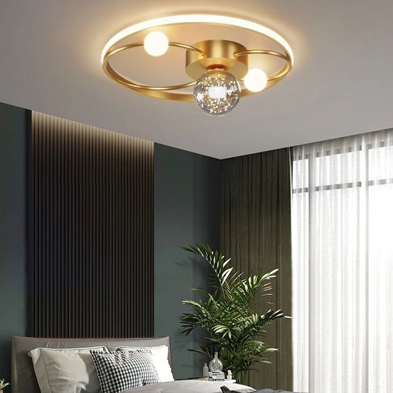 Luminaires de plafond encastrés modernes en acrylique, cercle encastré pour chambre à coucher