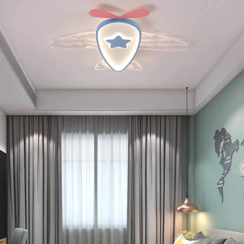 Plafonnier LED moderne et à la mode pour avion en fer forgé avec abat-jour en acrylique