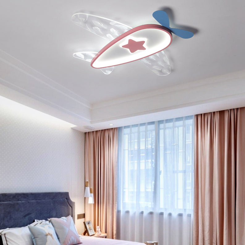 Plafonnier LED moderne et à la mode pour avion en fer forgé avec abat-jour en acrylique