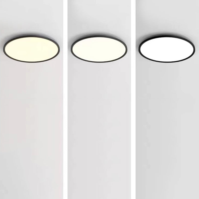 Plafonnier moderne à LED circulaire en aluminium à 1 ampoule pour chambre à coucher