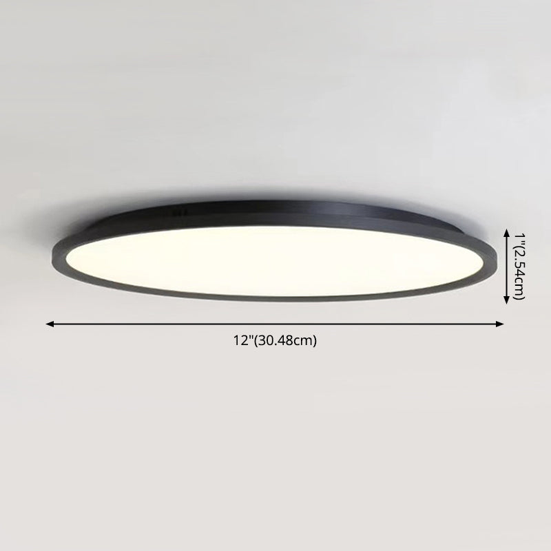 Plafonnier moderne à LED circulaire en aluminium à 1 ampoule pour chambre à coucher