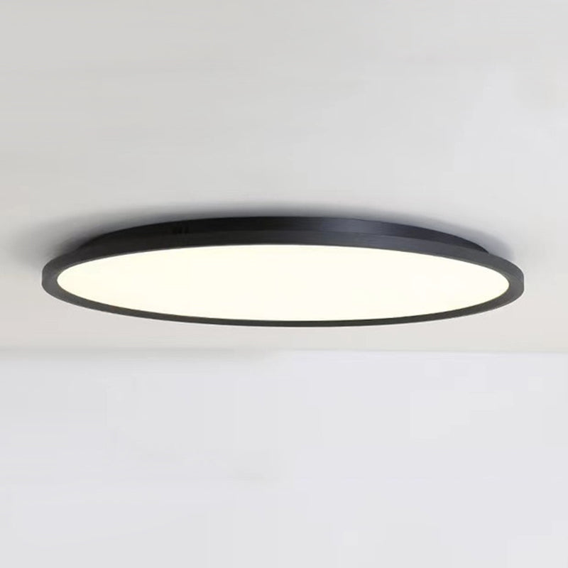 Plafonnier moderne à LED circulaire en aluminium à 1 ampoule pour chambre à coucher