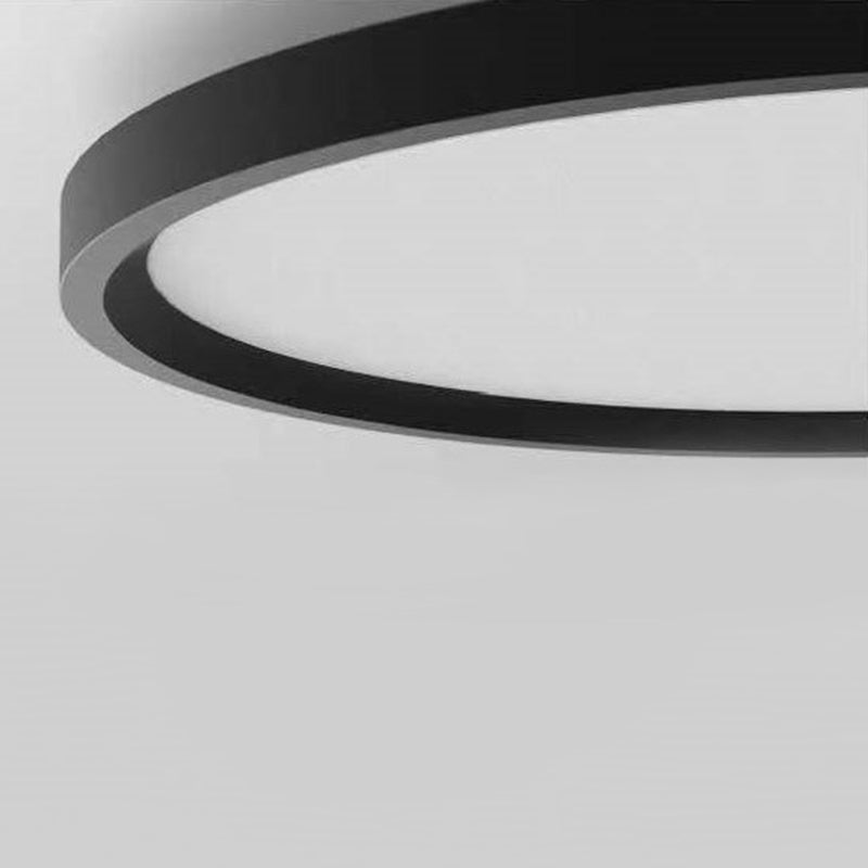 Plafonnier moderne à LED circulaire en aluminium à 1 ampoule pour chambre à coucher