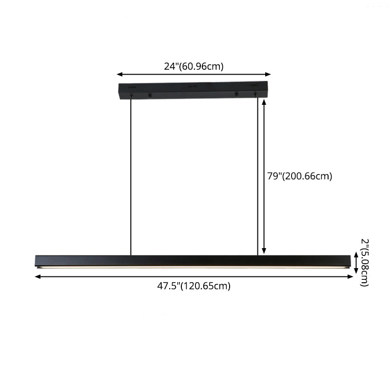 Modern a pendente illuminazione per l'illuminazione a sospensione lineare dell'isola cucina idee di illuminazione dell'isola in nero